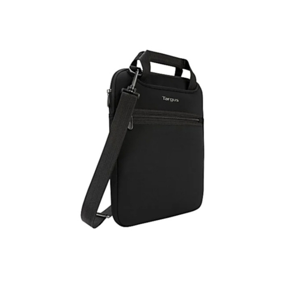 Targus 12" Vertical Notebook Slipcase Hideaway Handles TSS912 black padded case - Picture 2 of 13